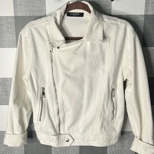 Caara Denim Jean White Jacket